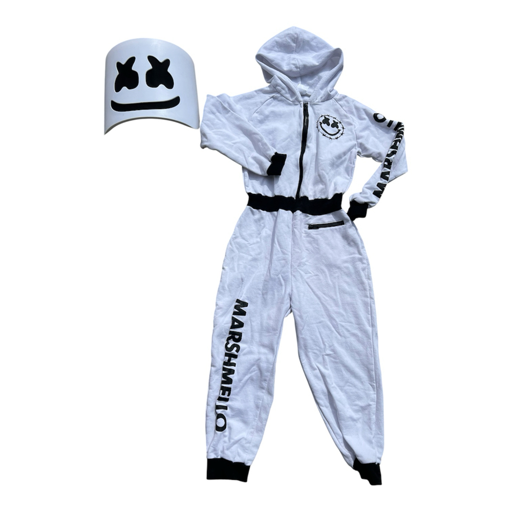 Halloween DJ marshmallow kids one piece romper & mask